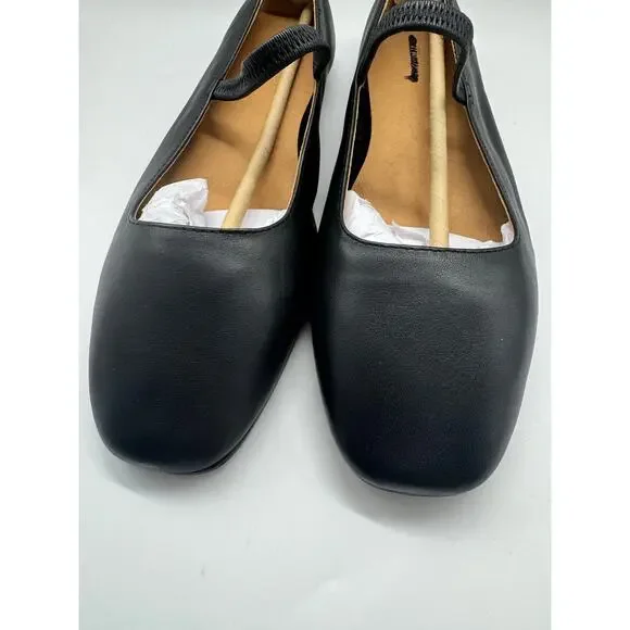 NWD Madewell The Greta Ballet Flat Size 8 True Black Leather - Picture 6 of 12